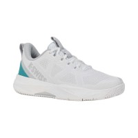 Baskets féminines turquoise blanche en argile de l?équipe Kswiss Kspeed