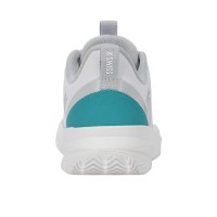 Baskets féminines turquoise blanche en argile de l?équipe Kswiss Kspeed