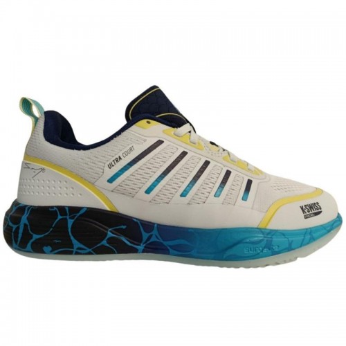 Kswiss Sanyo Ultra Court Padel Blanc Bleu Baskets Kswiss Sanyo Ultra Court Padel Blanc Bleu Baskets