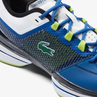 Tenis branco de limão lacoste AG-LT 21 Ultra Azul