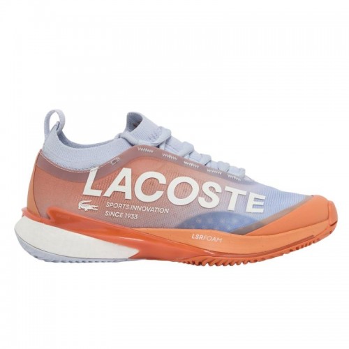 Zapatillas de Padel Lacoste AG-LT25 Lite Clay Azul Naranja Mujer