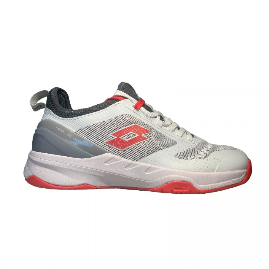 Baskets Lotto Mirage 200 Blanc Rouge Coquelicot Gris  Offre - Pas cher