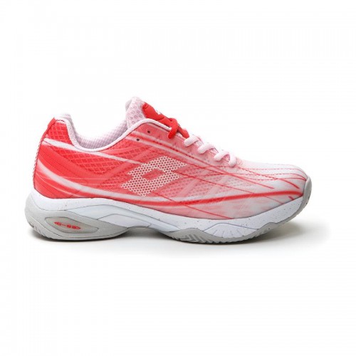Sneakers Lotto Mirage 300 Rosso Papavero Bianco Donna Sneakers Lotto Mirage 300 Rosso Papavero Bianco Donna