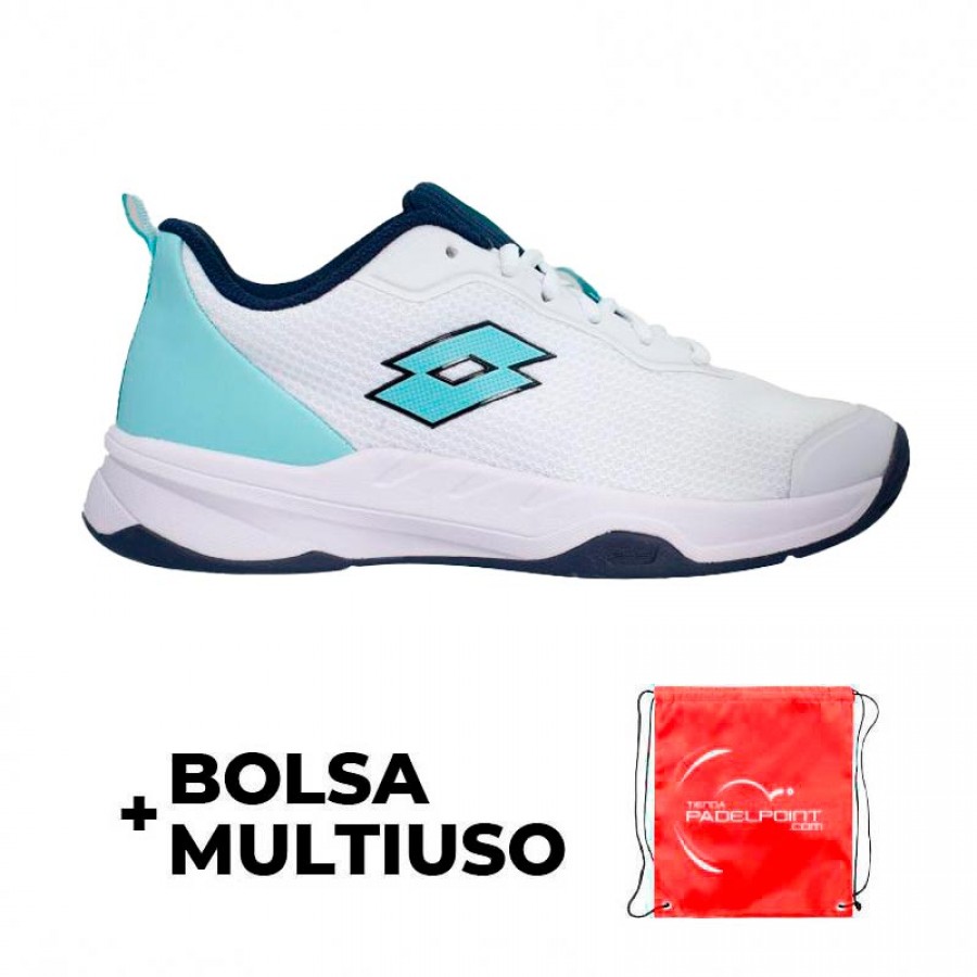 Calcados Lotto Mirage 600 ALR Branco Claro Azul Feminino