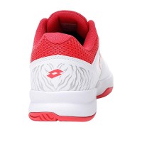 Chaussures Lotto Space 600 II Blanc Rouge Fluor Femmes