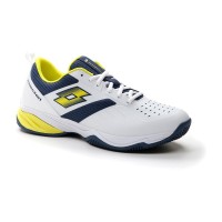 Baskets Lotto Superrapida 400 IV Blanc Jaune Acid Blue Denim