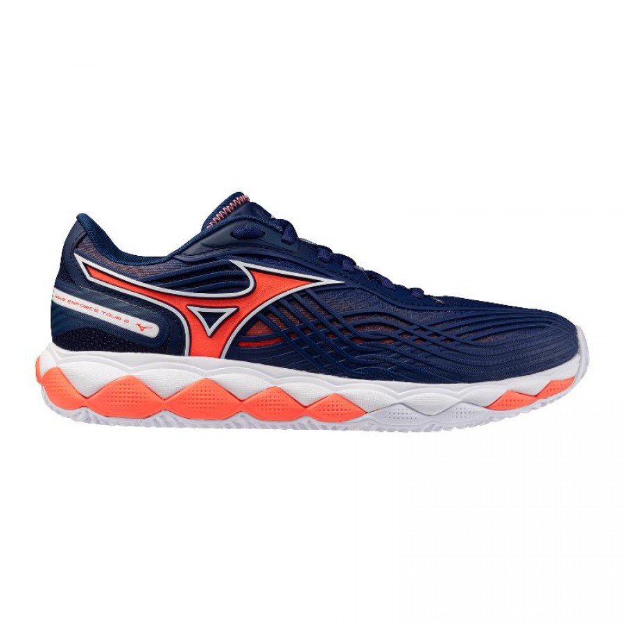 Zapatillas Mizuno Wave Enforce Tour 2 Clay Azul Naranja