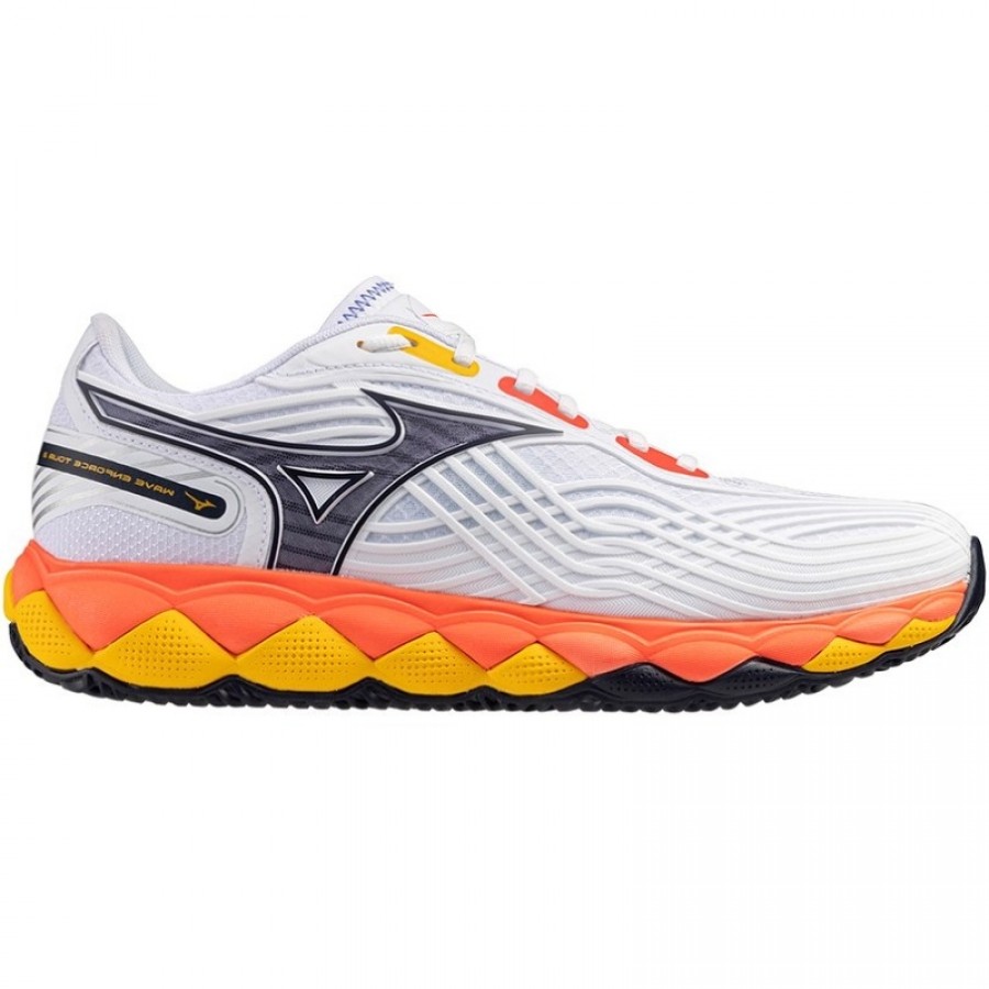 Zapatillas Mizuno Wave Enforce Tour 2 Clay Blanco Azul Coral  Oferta + Barato