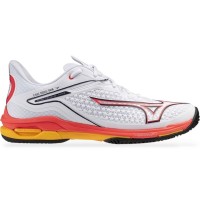 Sneakers Mizuno Wave Exceed Tour 6 CLAY WHITE CORAIL YELLOW  Offre - Pas cher
