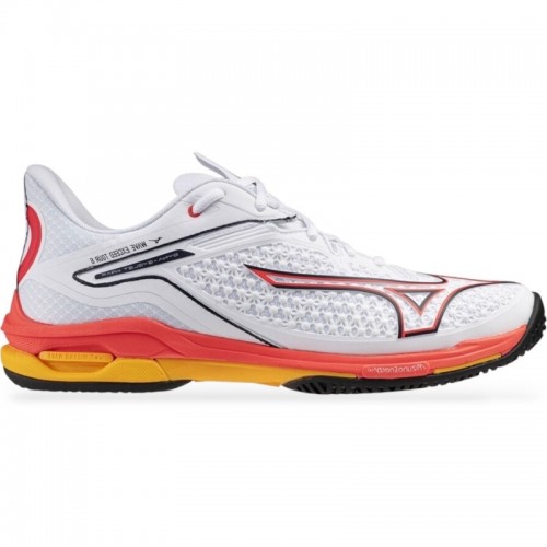 Sneakers Mizuno Wave Exceed Tour 6 Clay Bianco Corallo Giallo Sneakers Mizuno Wave Exceed Tour 6 Clay Bianco Corallo Giallo