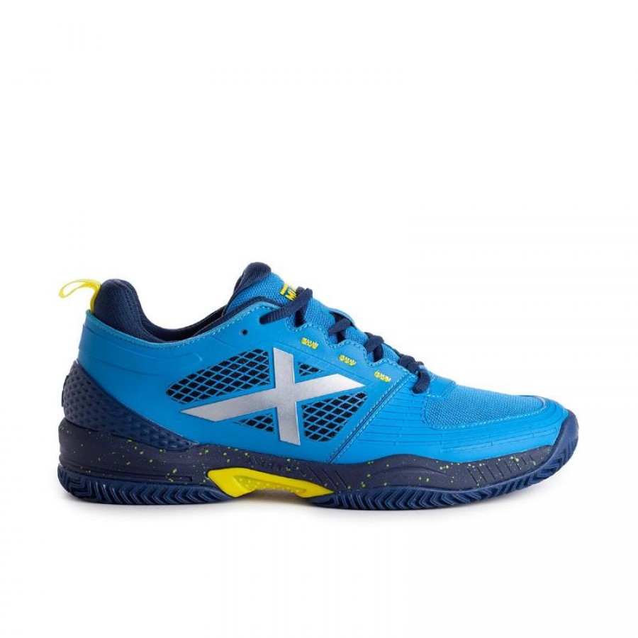 Sneakers Munich Atomik 19 Bleu Marine Bleu Jaune  PADELPOINT Sneakers Munich Atomik 19 Bleu Marine Bleu Jaune