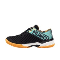 Baskets Munich Padx 61 noires turquoise