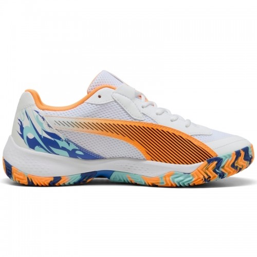 Puma Nova Court Bianco Arancione Nero Sneakers Puma Nova Court Bianco Arancione Nero Sneakers