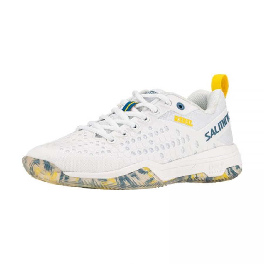 Salming Rebel Sneakers Blanc Bleu Jaune