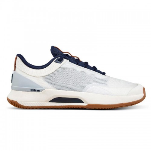 Tênis femininos Wilson Intrigue Tour Clay White Vanilla Azul Marinho