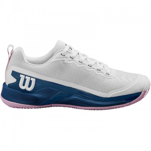 Zapatillas Wilson Rush Pro 4.5 Clay Blanco Azul Mujer Zapatillas Wilson Rush Pro 4.5 Clay Blanco Azul Mujer