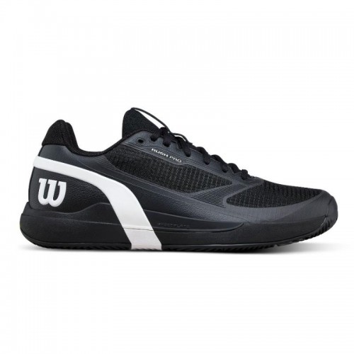 Wilson Rush Pro 5 Clay Black White Sneakers