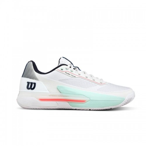 Wilson Rush Tour 5 Clay White Aqua Coral Sneakers