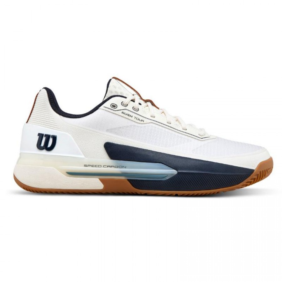Wilson Rush Tour 5 Clay White Navy Blue Sneakers